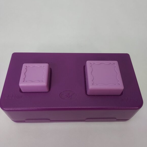 Creative Memories Square Punch 2 Size Fancy Border Scrapbooking Craft Tool Paper - Picture 2 of 5